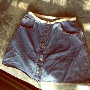 High waisted GAP skirt buttons up Denim